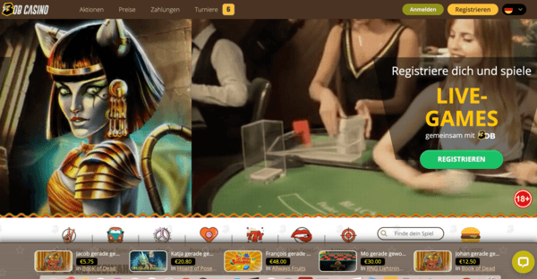 bob casino screenshot de