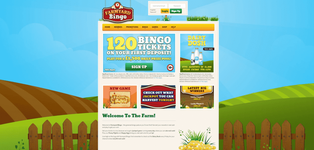 farmyard bingo casino