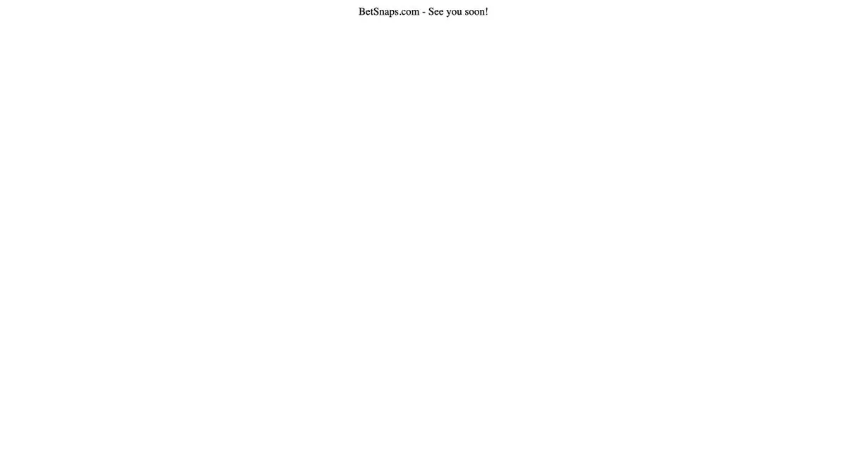 Archivierte Bets Naps Domainseite mit See-you-soon-Hinweis