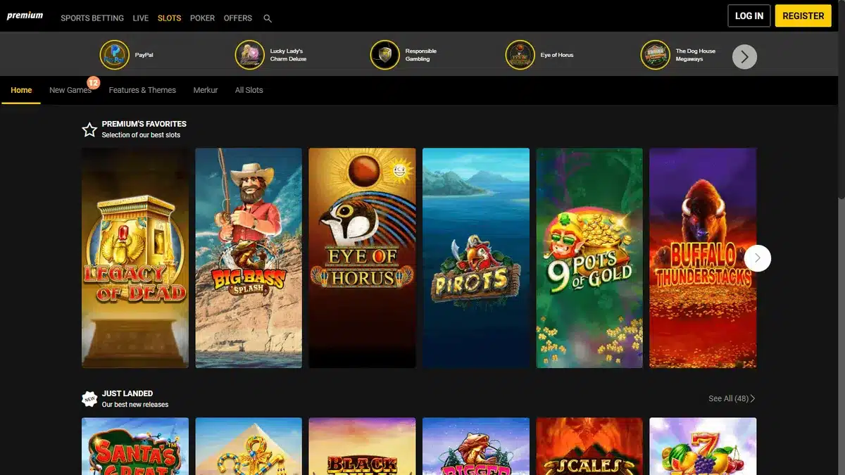 Bpremium Spielhalle mit aktuellen Slots