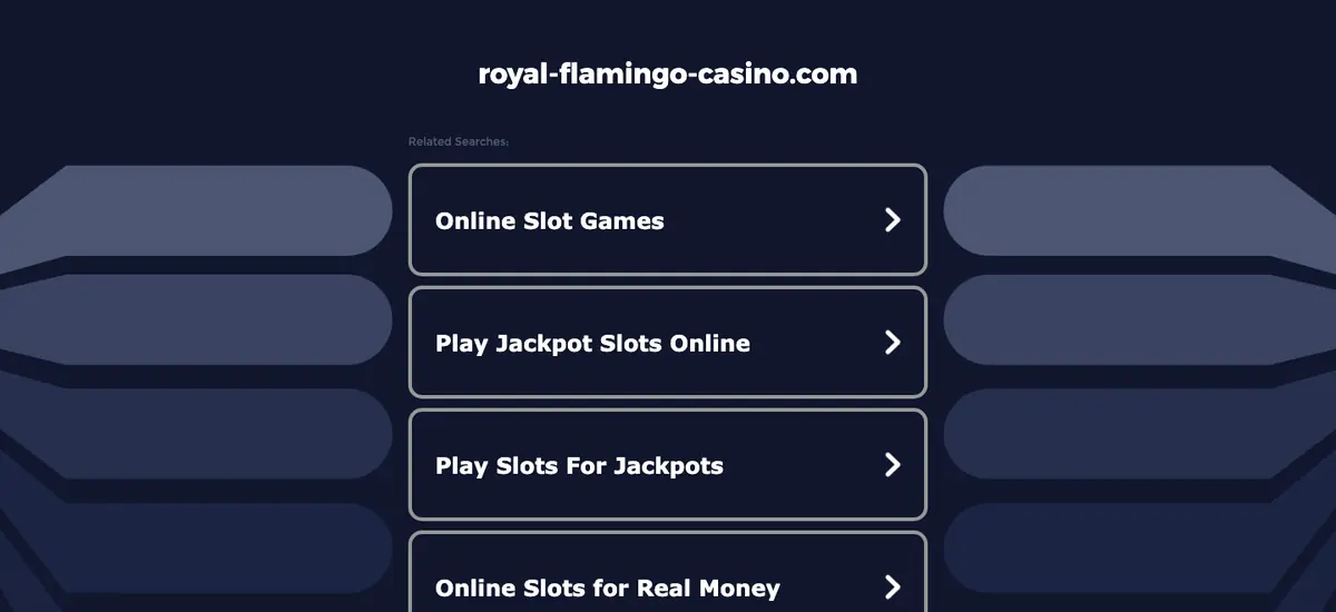 Geparkte historische Domain royal-flamingo-casino.com im Juli 2026