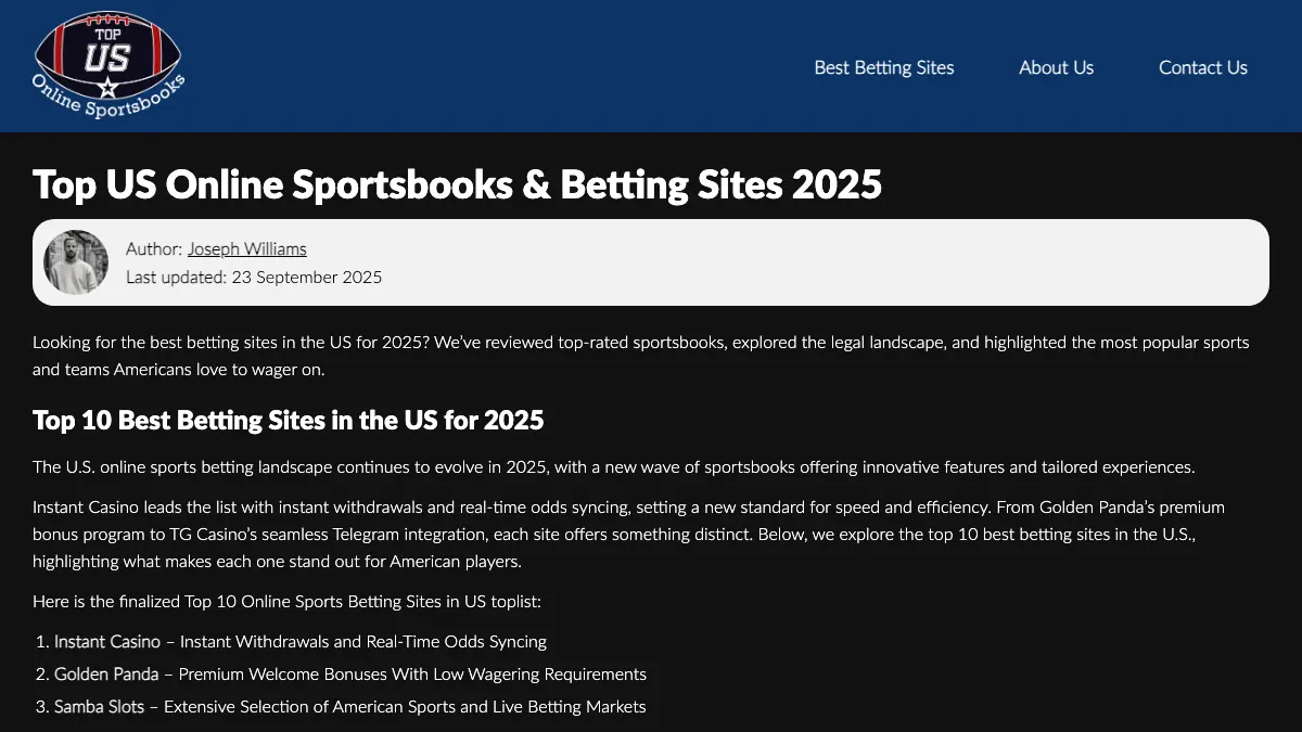 Aktuelle umgenutzte Shadowbet Domain mit US Sportwettenvergleich