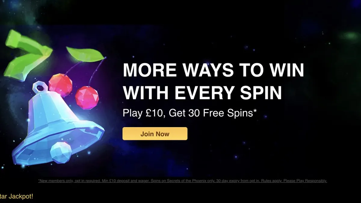 Historische Star Spins Casino Startseite aus dem Jahr 2018